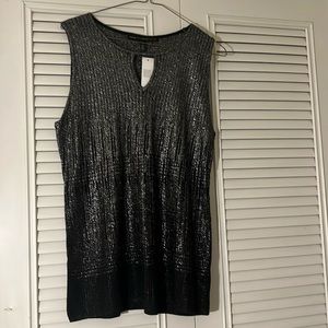 Silver/black ombré tank. NWT.